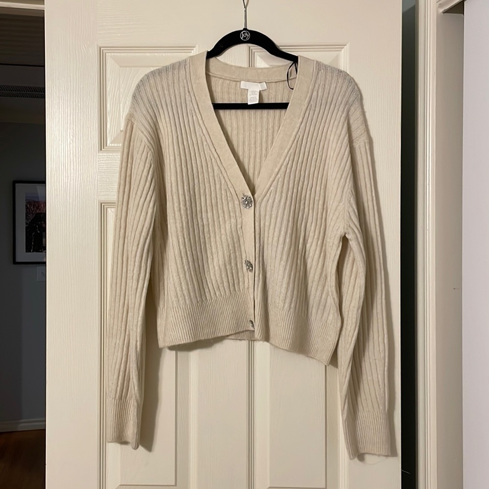 H&M cardigan with embellished buttons